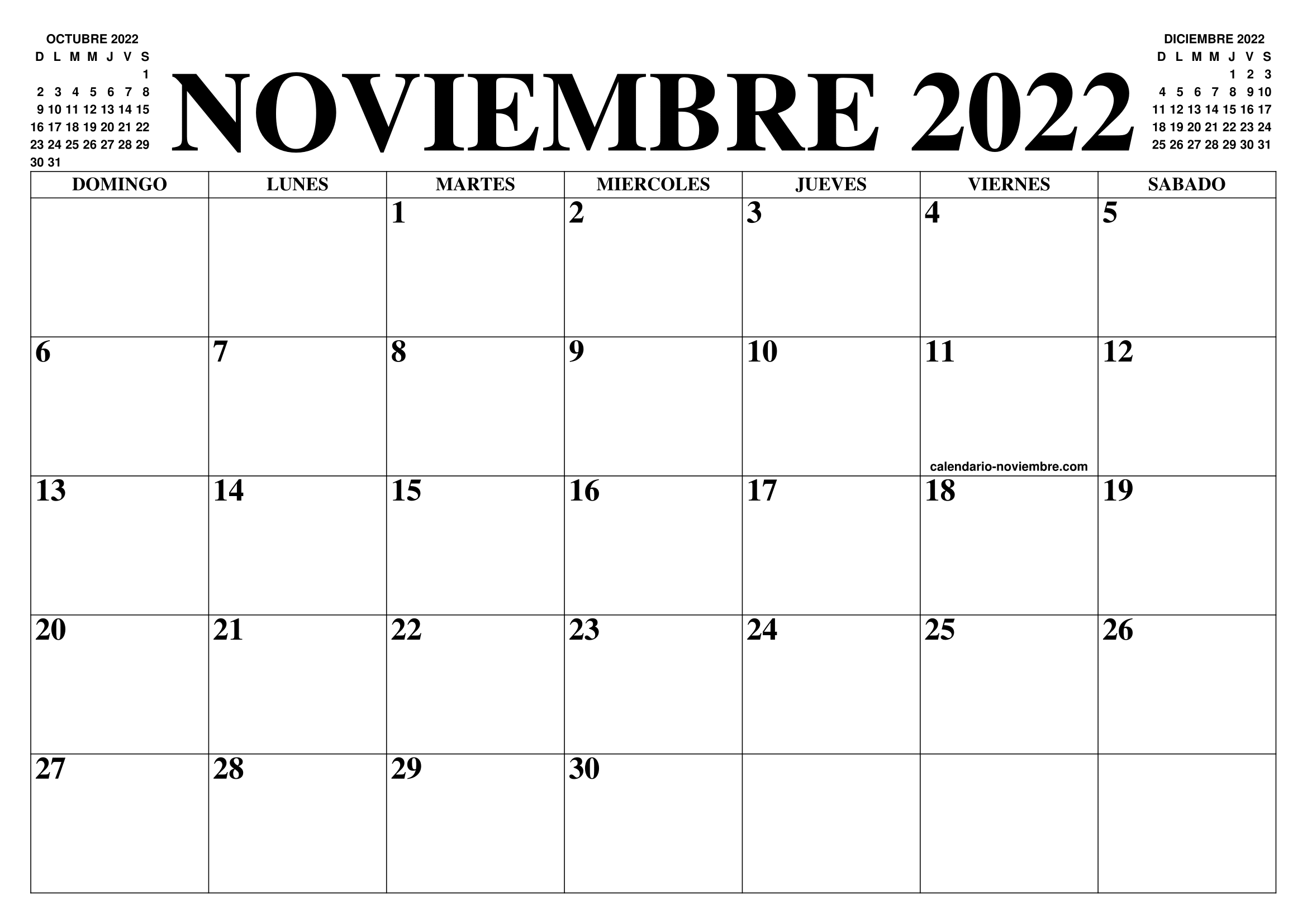 Calendario Noviembre 2022 El Calendario Noviembre Para Imprimir Gratis Mes Y Ano Agenda